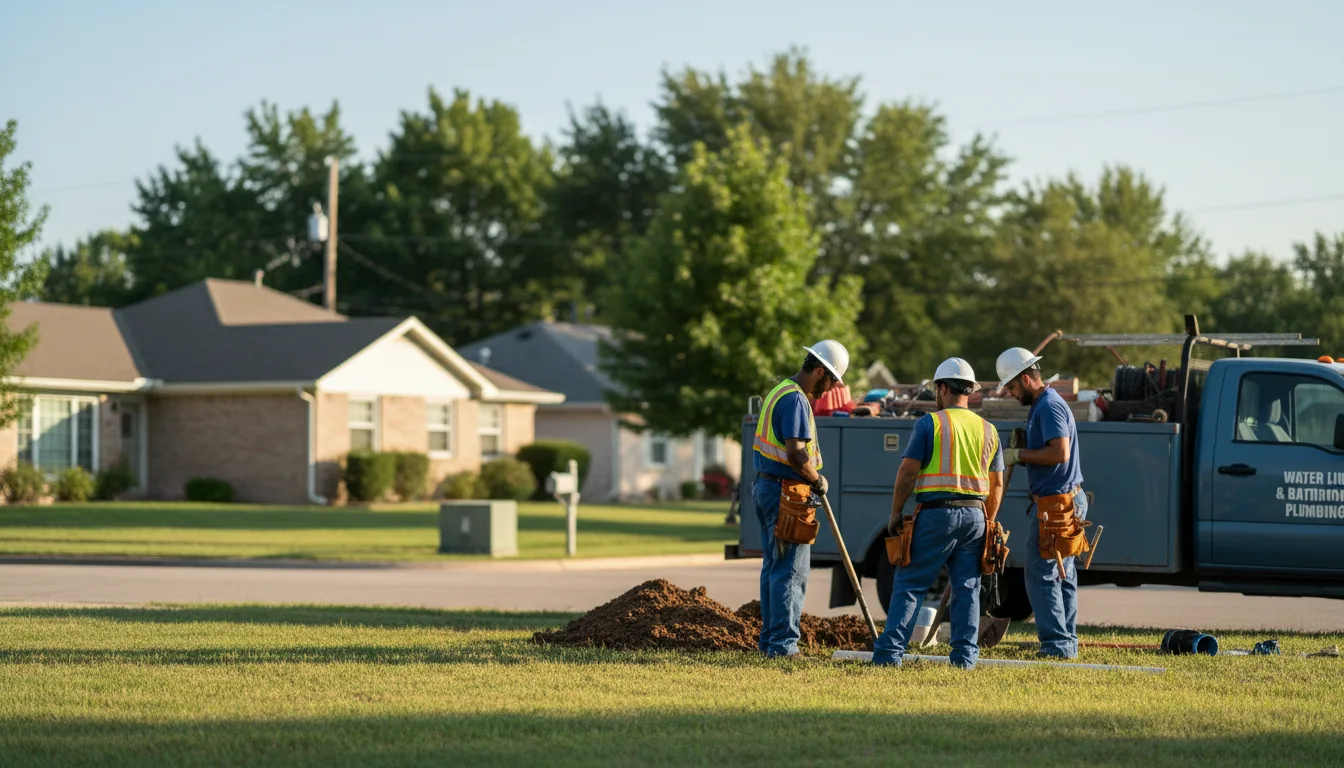 Residential water line and bathroom plumbing service in Barney, ND
